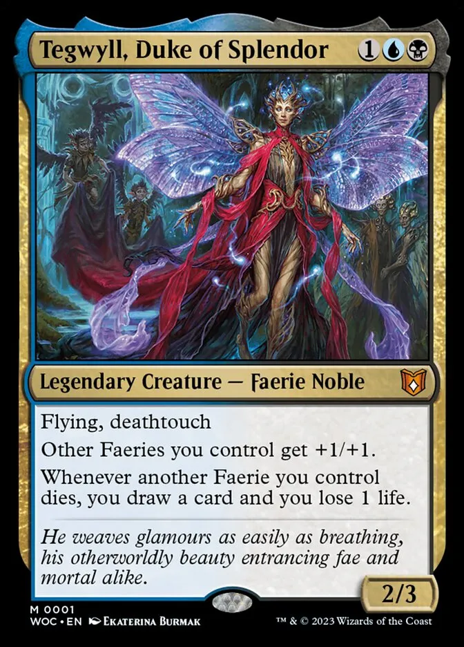 2023 Wilds of Eldraine Commander Tegwyll, Duke of Splendor mythic #1 mythic card image