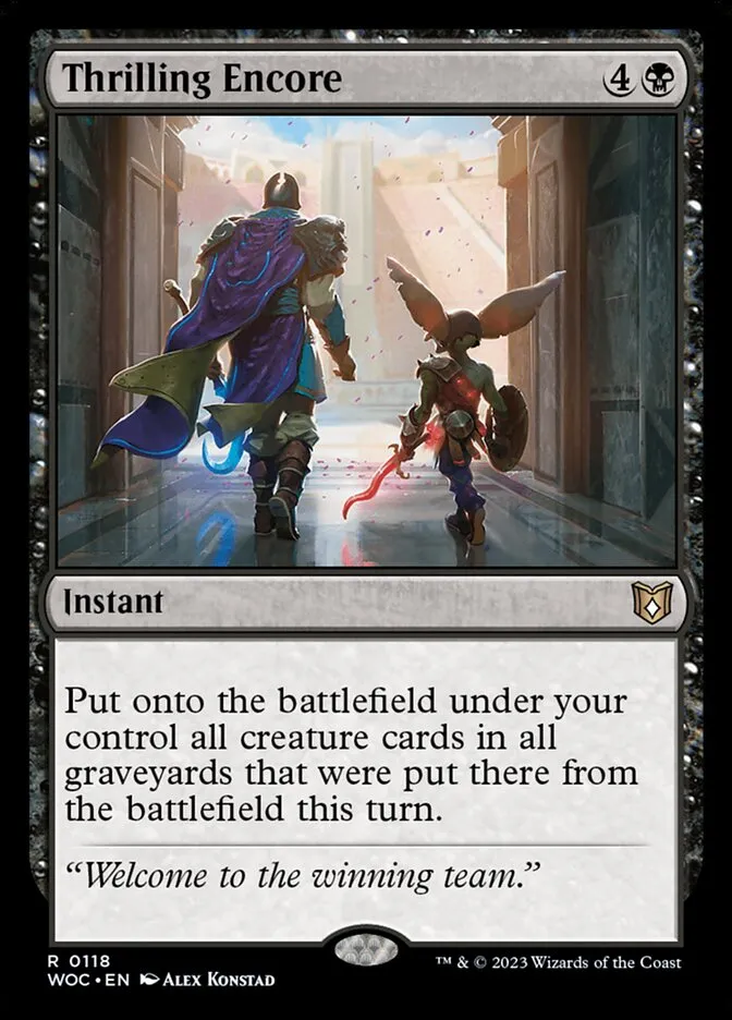 2023 Wilds of Eldraine Commander Thrilling Encore #118 rare card image