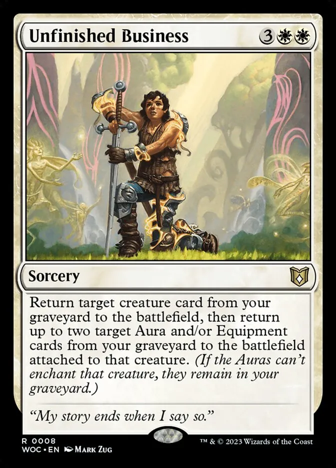 2023 Wilds of Eldraine Commander Unfinished Business rare #8 rare card image