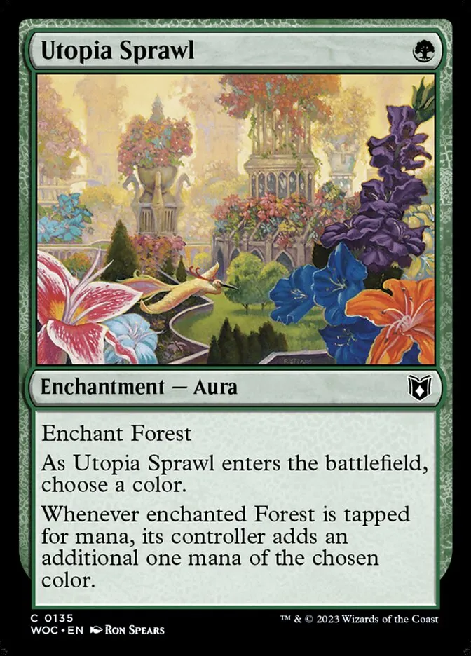 2023 Wilds of Eldraine Commander Utopia Sprawl common #135 common card image