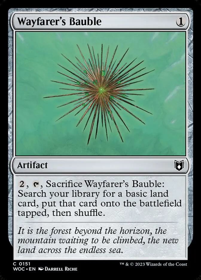 2023 Wilds of Eldraine Commander Wayfarer's Bauble #151 common card image
