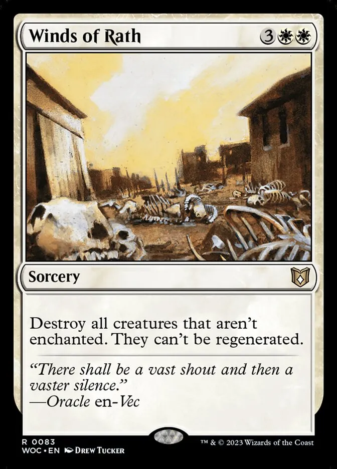 2023 Wilds of Eldraine Commander Winds of Rath #83 rare card image