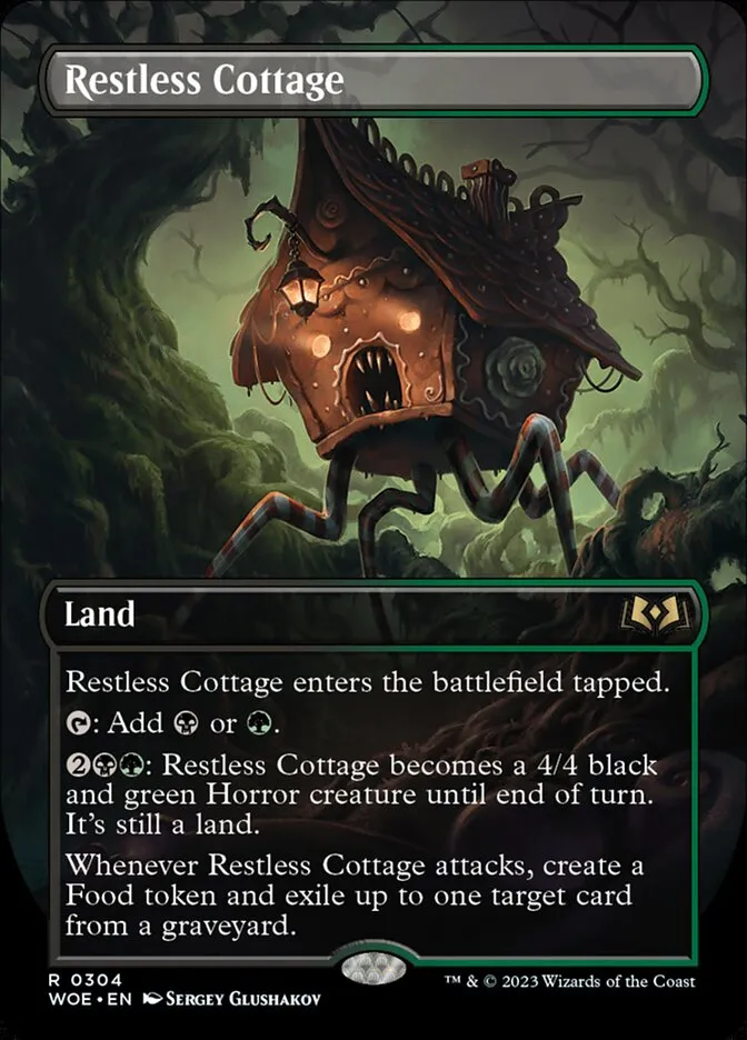 2023 Wilds of Eldraine Restless Cottage [Borderless] rare #304 rare card image