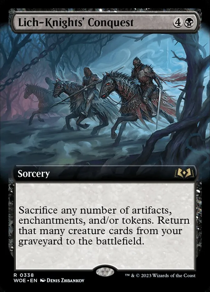 2023 Wilds of Eldraine Lich-Knights' Conquest rare #338 rare card image