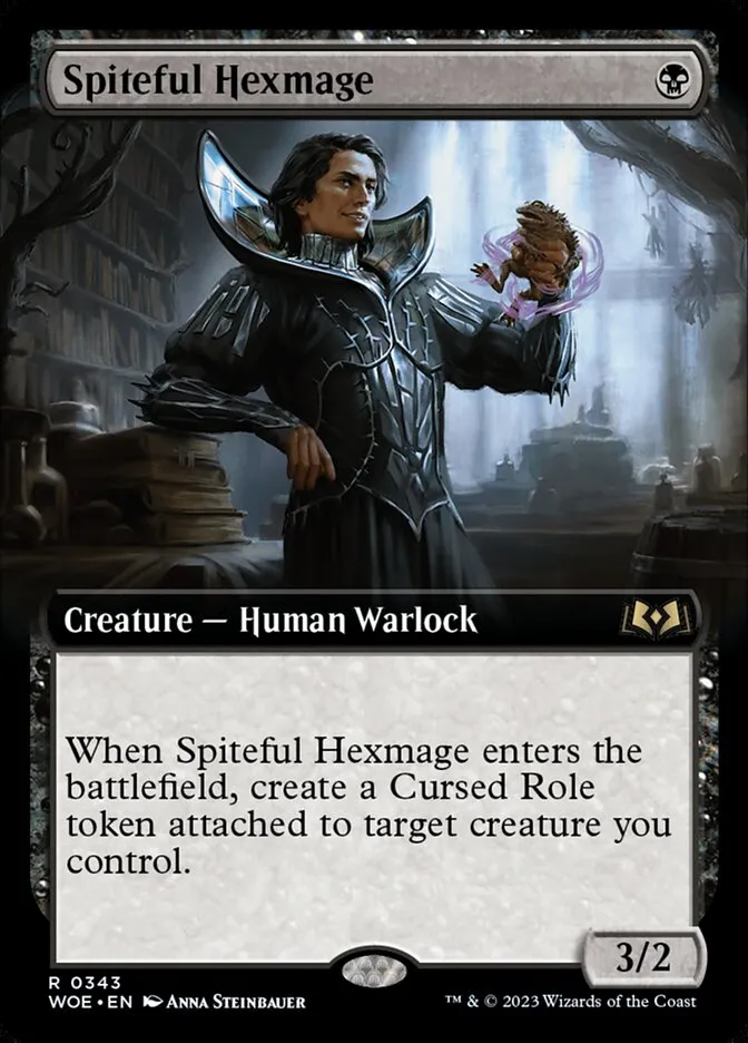 2023 Wilds of Eldraine Spiteful Hexmage rare #343 rare card image