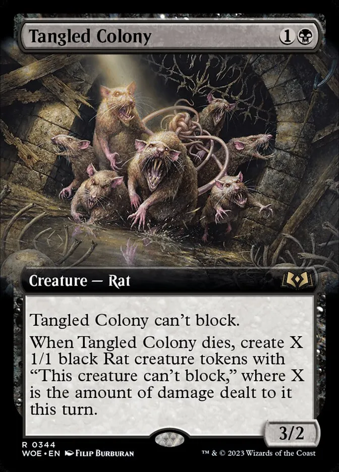 2023 Wilds of Eldraine Tangled Colony rare #344 rare card image
