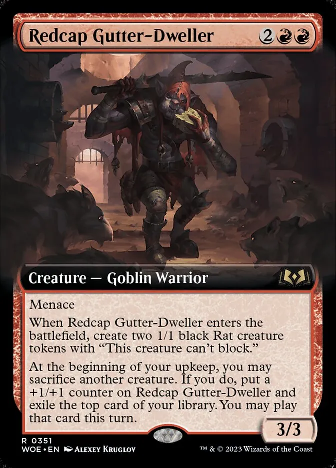 2023 Wilds of Eldraine Redcap Gutter-Dweller rare #351 rare card image