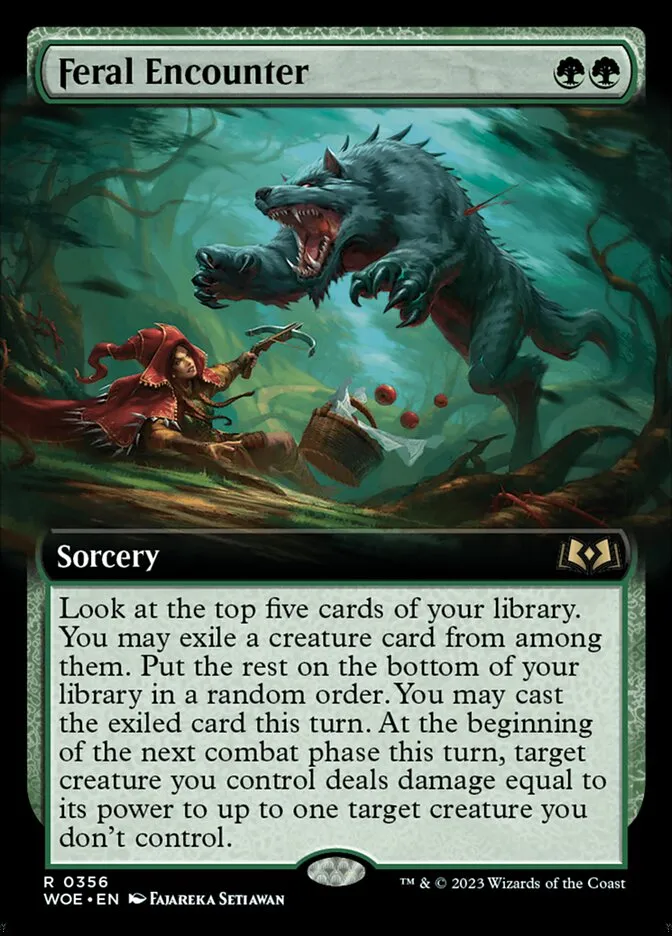 2023 Wilds of Eldraine Feral Encounter rare #356 rare card image