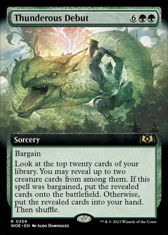 2023 Wilds of Eldraine Thunderous Debut rare #359 rare card image