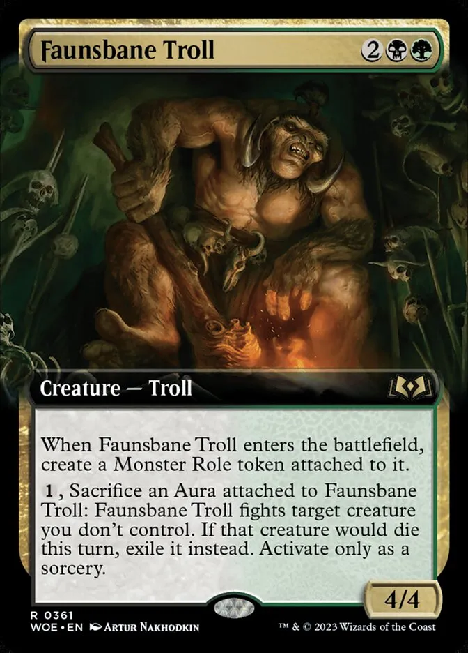 2023 Wilds of Eldraine Faunsbane Troll rare #361 rare card image