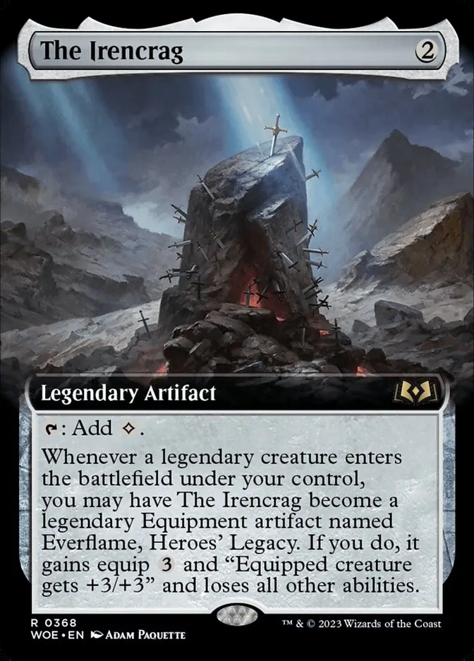 2023 Wilds of Eldraine The Irencrag rare #368 rare card image
