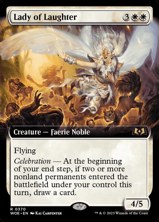2023 Wilds of Eldraine Lady of Laughter rare #370 rare card image