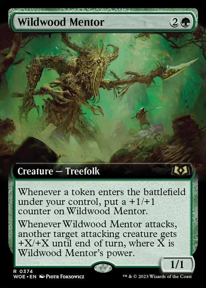 2023 Wilds of Eldraine Wildwood Mentor rare #374 rare card image