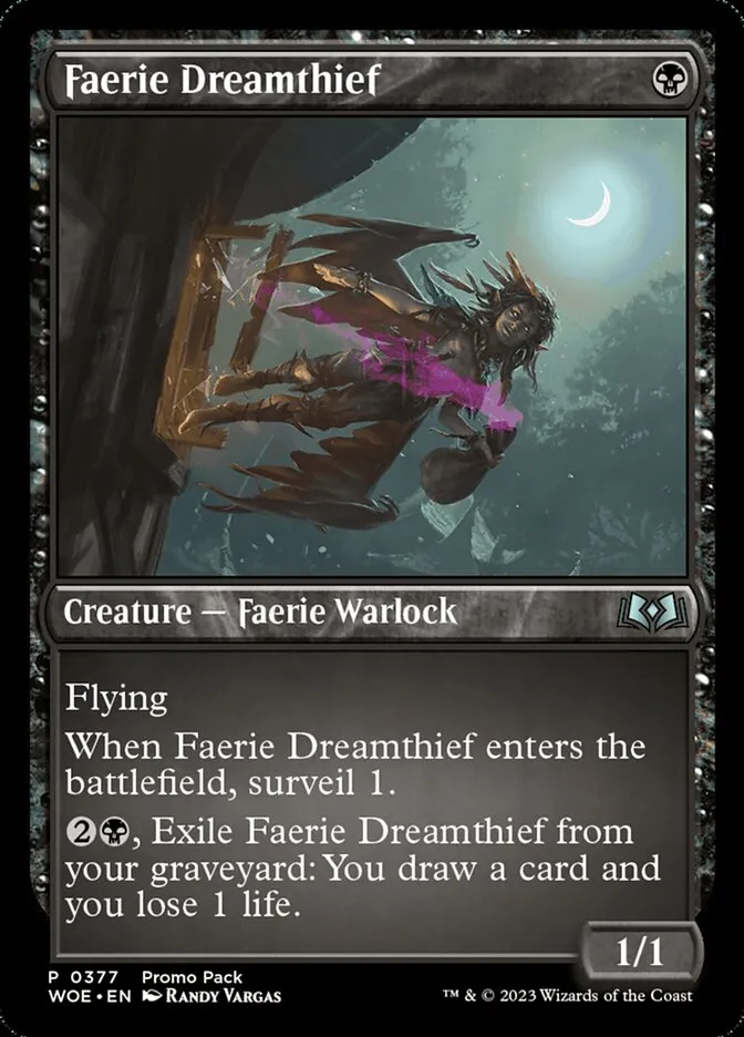 2023 Wilds of Eldraine Faerie Dreamthief #377 uncommon card image