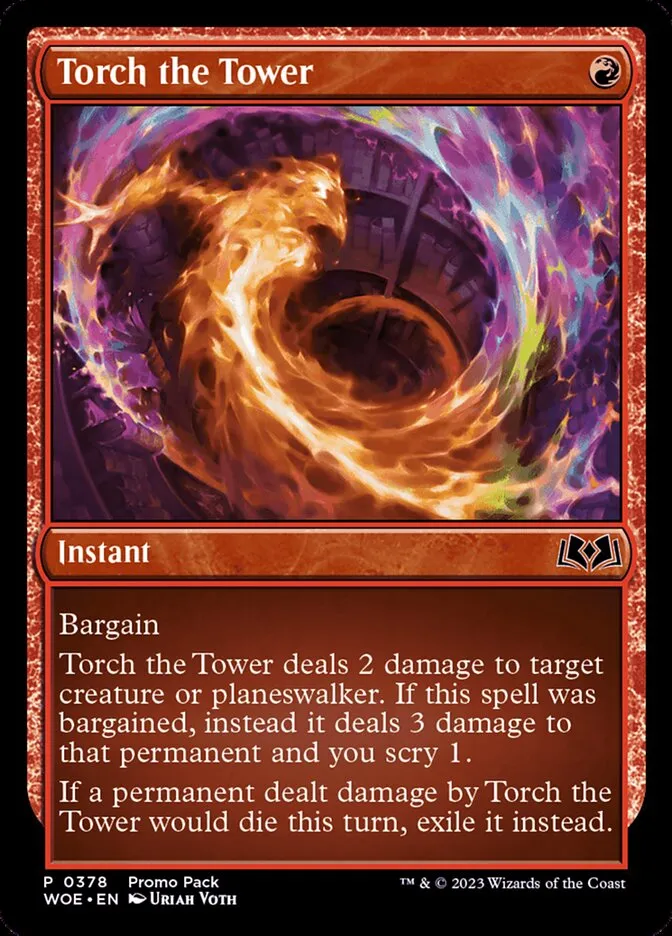 2023 Wilds of Eldraine Torch the Tower #378 common card image