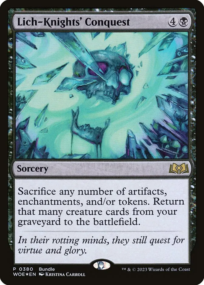 2023 Wilds of Eldraine Lich-Knights' Conquest #380 rare card image