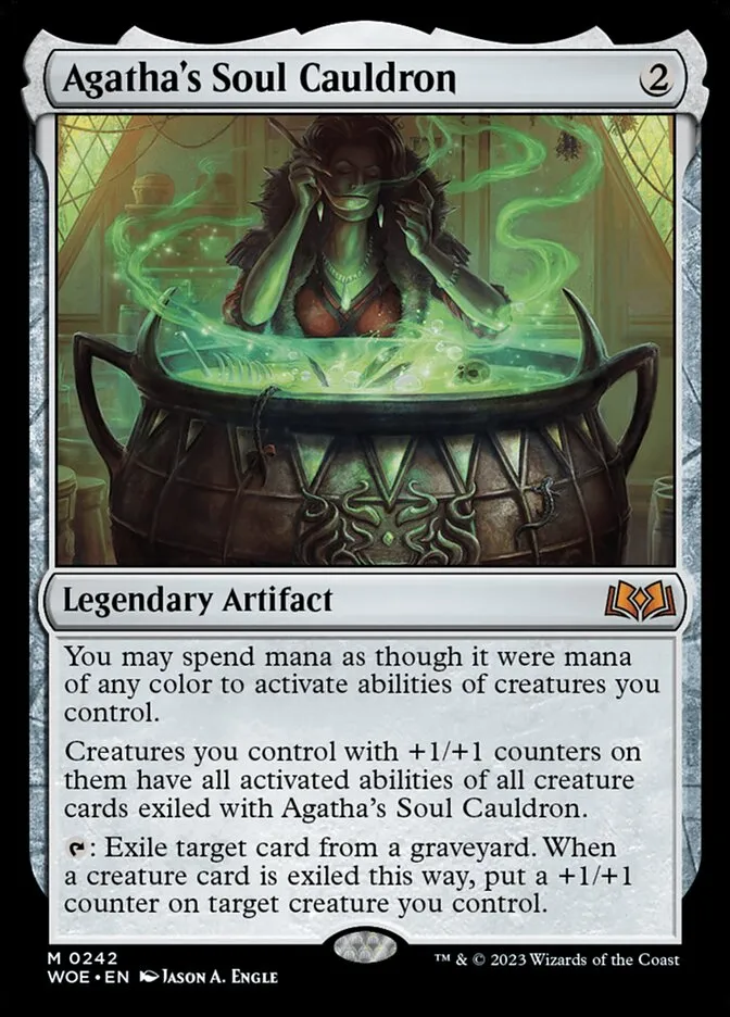 2023 Wilds of Eldraine Agatha's Soul Cauldron mythic #242 mythic card image