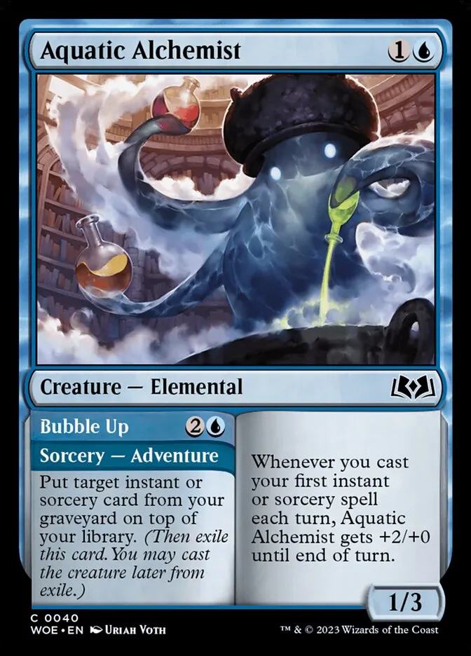 2023 Wilds of Eldraine Aquatic Alchemist // Bubble Up #40 common card image