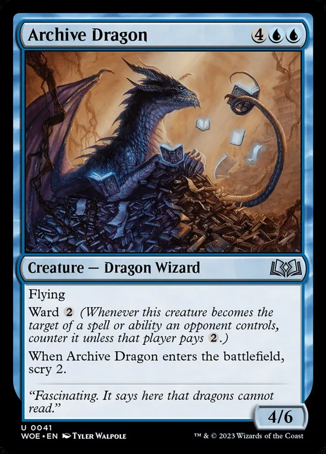 2023 Wilds of Eldraine Archive Dragon #41 uncommon card image