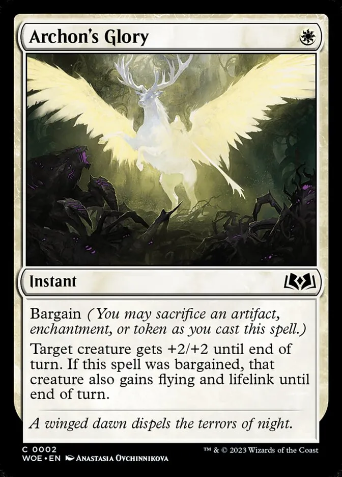 2023 Wilds of Eldraine Archon's Glory #2 common card image