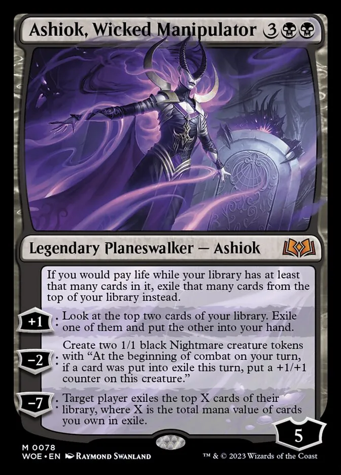 2023 Wilds of Eldraine Ashiok, Wicked Manipulator mythic #78 mythic card image