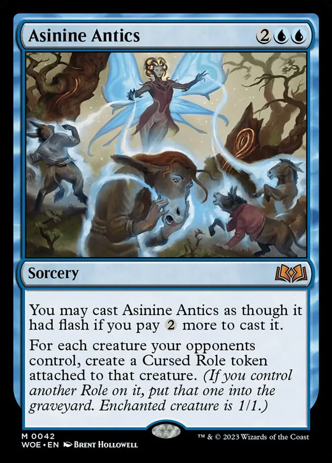 2023 Wilds of Eldraine Asinine Antics mythic #42 mythic card image