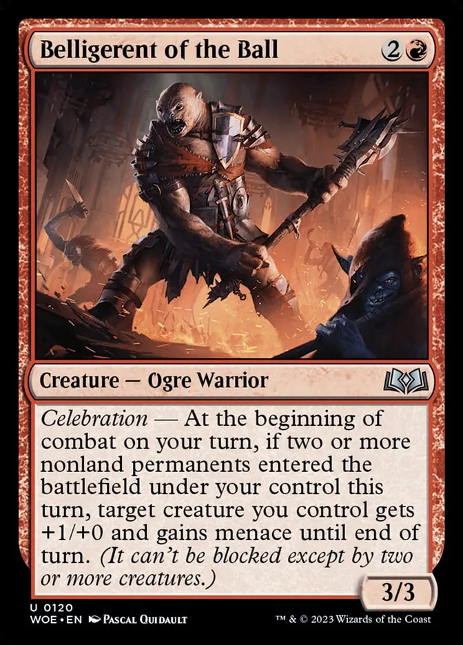 2023 Wilds of Eldraine Belligerent of the Ball #120 uncommon card image