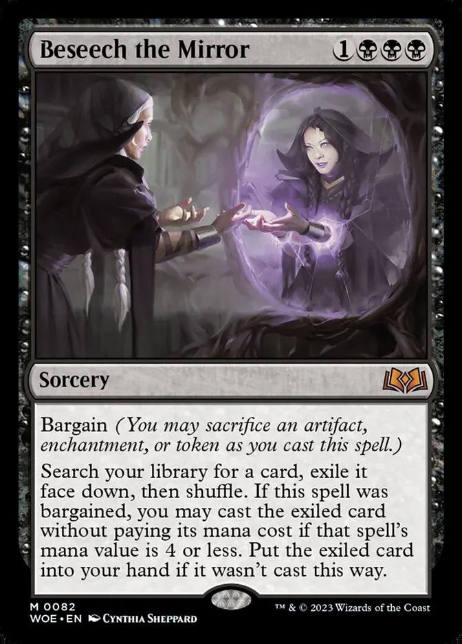2023 Wilds of Eldraine Beseech the Mirror mythic #82 mythic card image