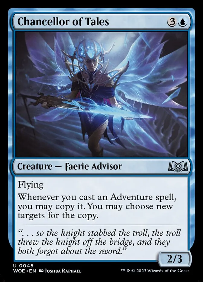 2023 Wilds of Eldraine Chancellor of Tales #45 uncommon card image