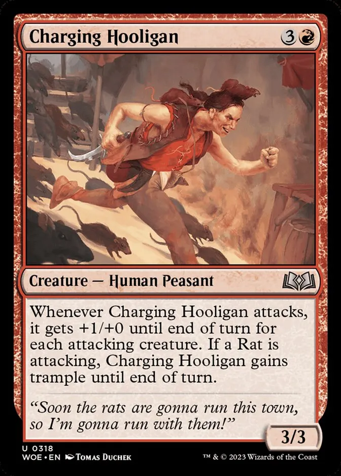 2023 Wilds of Eldraine Charging Hooligan #318 uncommon card image