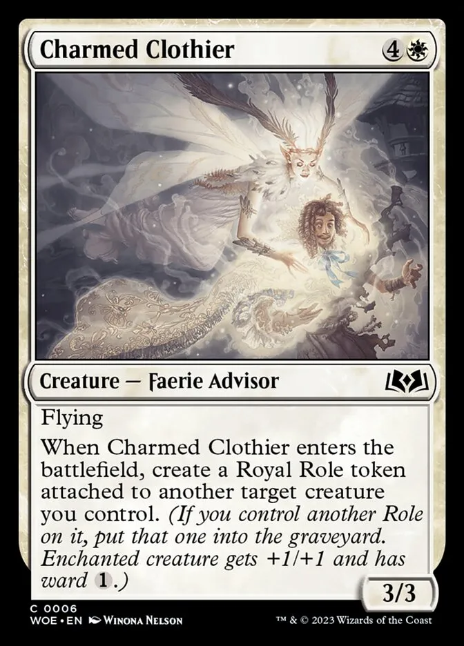 2023 Wilds of Eldraine Charmed Clothier #6 common card image