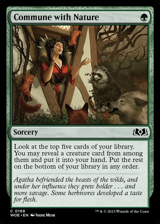 2023 Wilds of Eldraine Commune with Nature #166 common card image