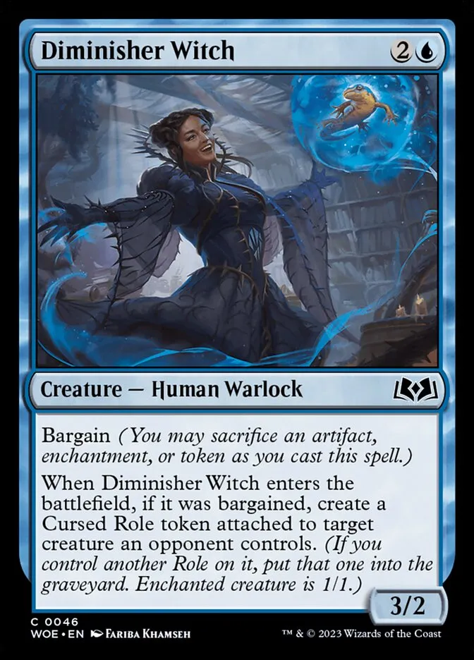 2023 Wilds of Eldraine Diminisher Witch #46 common card image