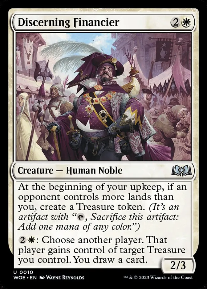2023 Wilds of Eldraine Discerning Financier uncommon #10 uncommon card image