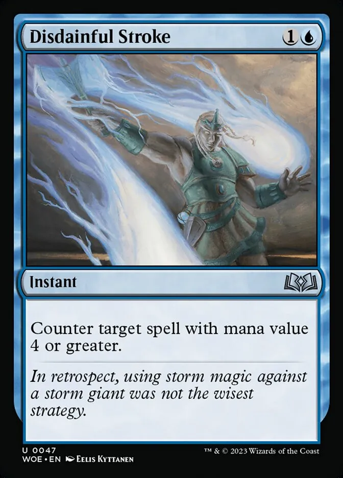 2023 Wilds of Eldraine Disdainful Stroke #47 uncommon card image