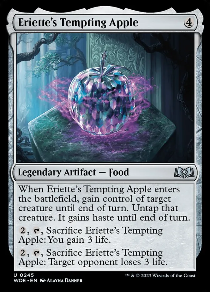 2023 Wilds of Eldraine Eriette's Tempting Apple #245 uncommon card image