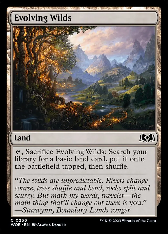 2023 Wilds of Eldraine Evolving Wilds common #256 common card image