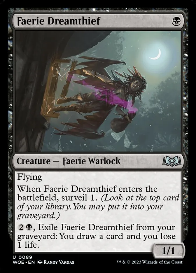 2023 Wilds of Eldraine Faerie Dreamthief #89 uncommon card image