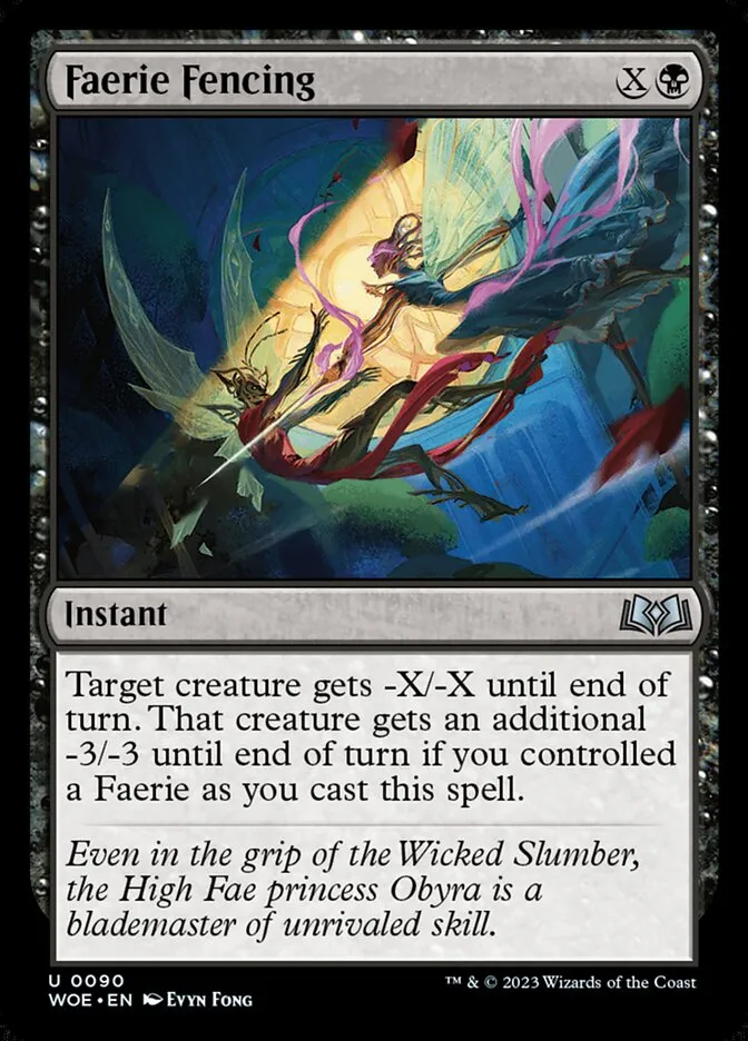 2023 Wilds of Eldraine Faerie Fencing #90 uncommon card image