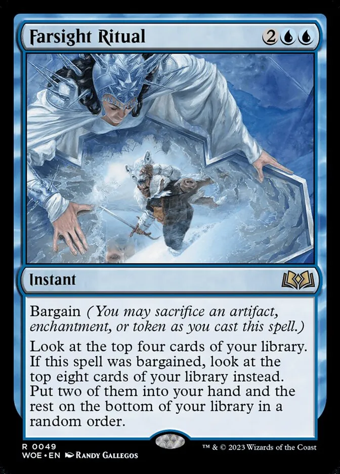 2023 Wilds of Eldraine Farsight Ritual #49 rare card image