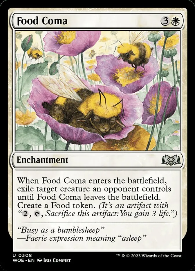 2023 Wilds of Eldraine Food Coma #308 uncommon card image