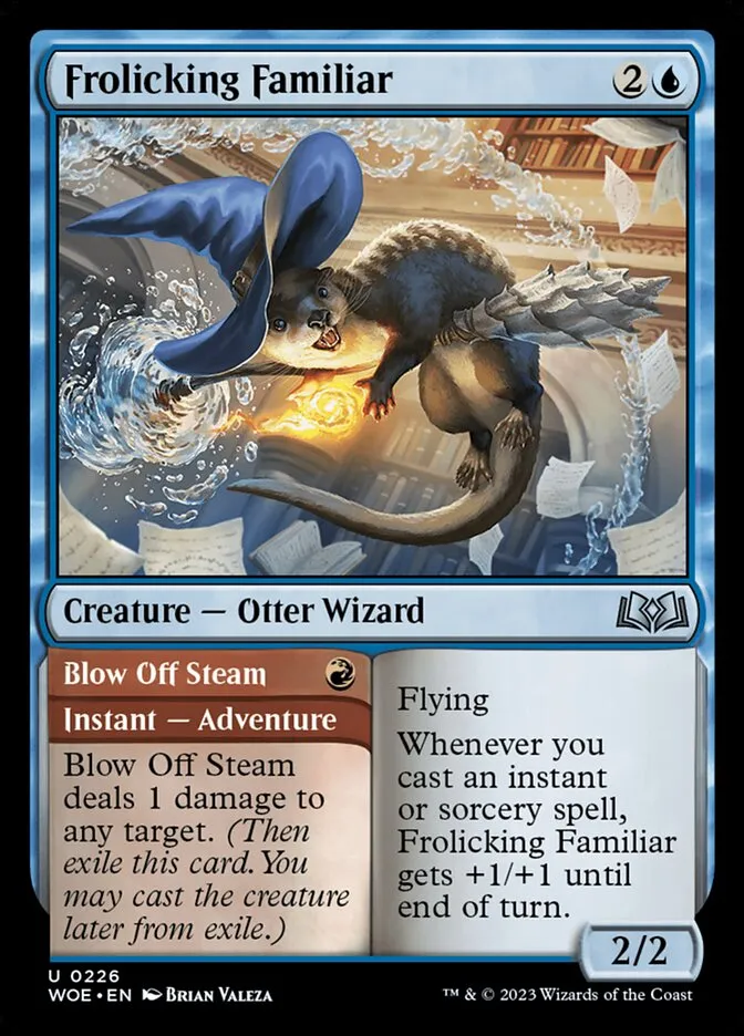 2023 Wilds of Eldraine Frolicking Familiar // Blow Off Steam #226 uncommon card image