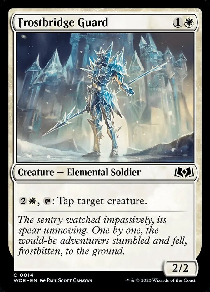 2023 Wilds of Eldraine Frostbridge Guard #14 common card image