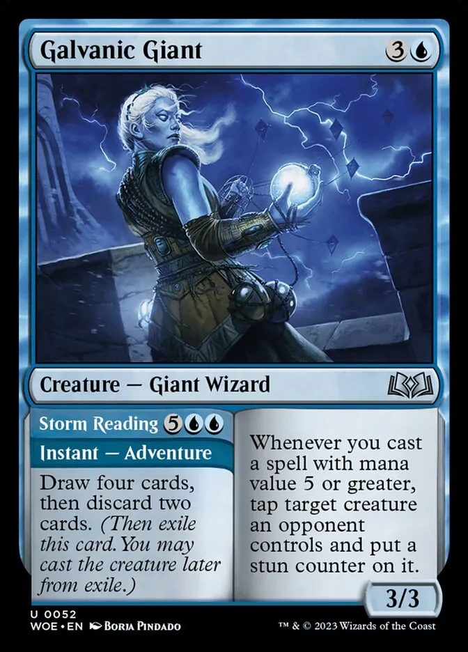 2023 Wilds of Eldraine Galvanic Giant // Storm Reading #52 uncommon card image