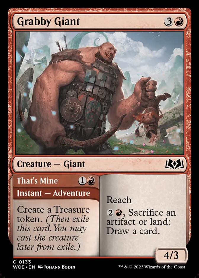 2023 Wilds of Eldraine Grabby Giant // That's Mine #133 common card image