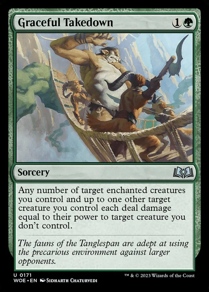 2023 Wilds of Eldraine Graceful Takedown #171 uncommon card image