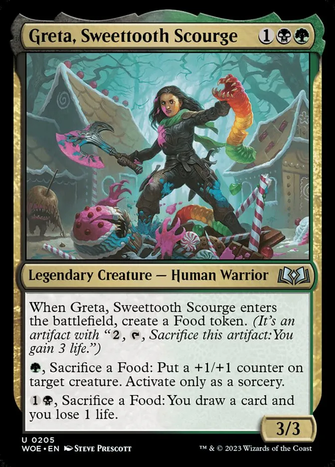 2023 Wilds of Eldraine Greta, Sweettooth Scourge #205 uncommon card image