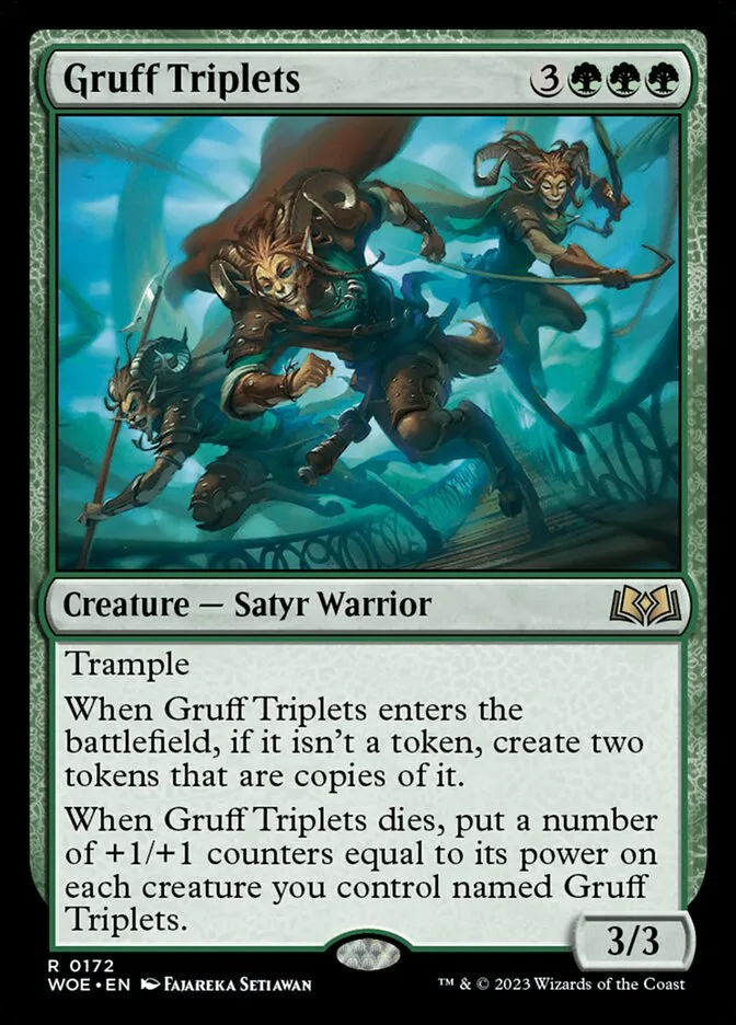 2023 Wilds of Eldraine Gruff Triplets #172 rare card image