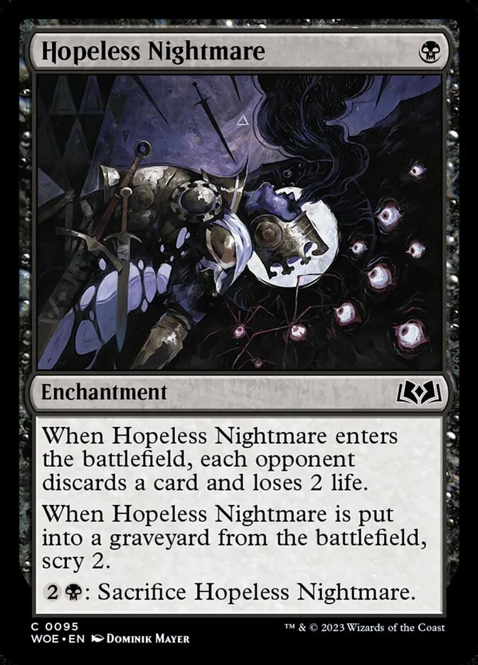 2023 Wilds of Eldraine Hopeless Nightmare #95 common card image