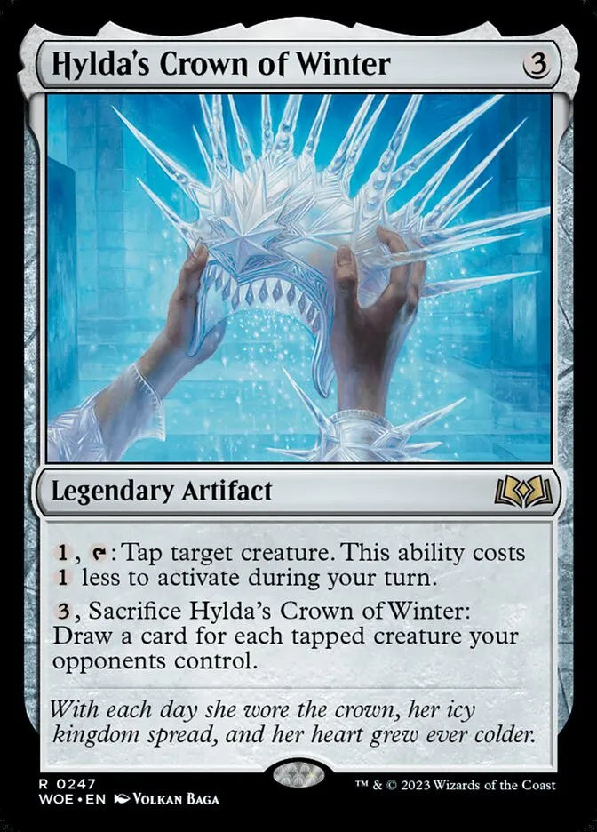 2023 Wilds of Eldraine Hylda's Crown of Winter #247 rare card image